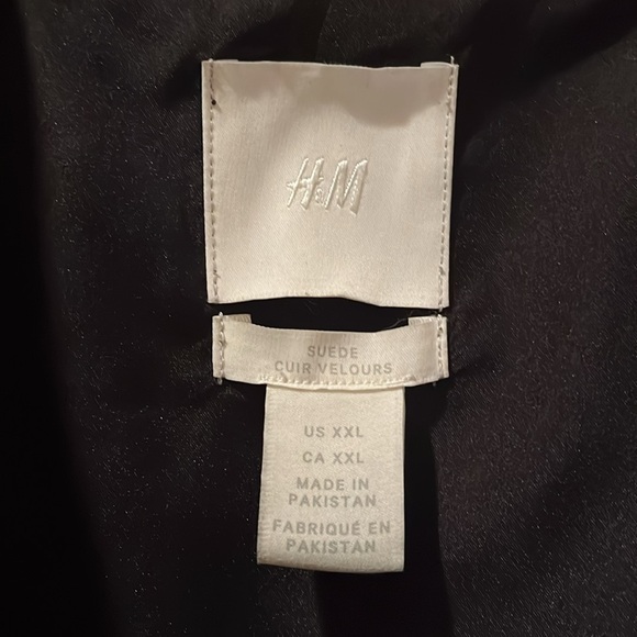 H&M Black Suede Biker Jacket, EUC - Picture 6 of 7